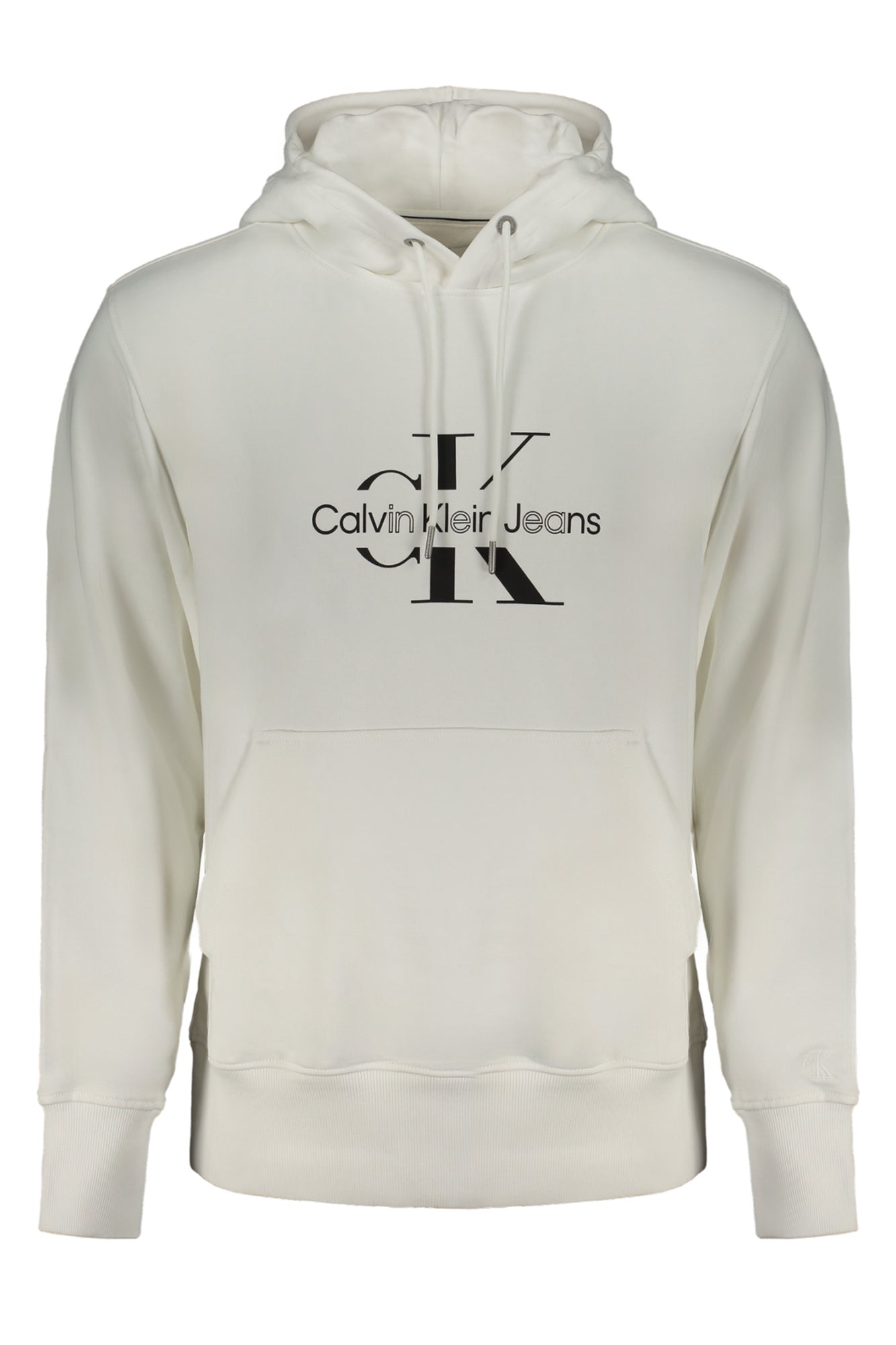 CALVIN KLEIN WHITE MEN'S SWEATSHIRT WITH ZIPPER Main image
