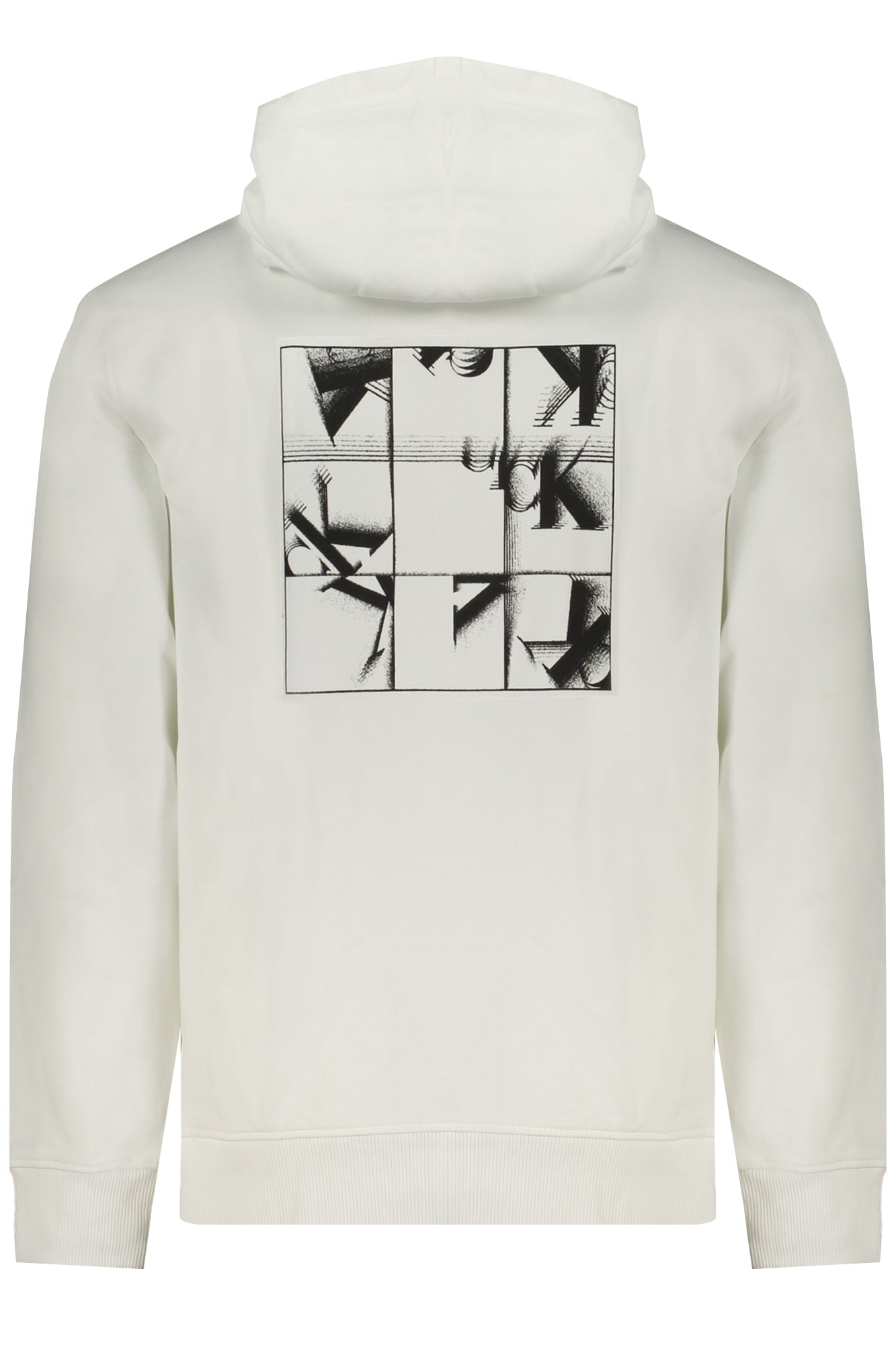Calvin Klein Schwarzes Herren-Sweatshirt Mit Reissverschluss Weiß