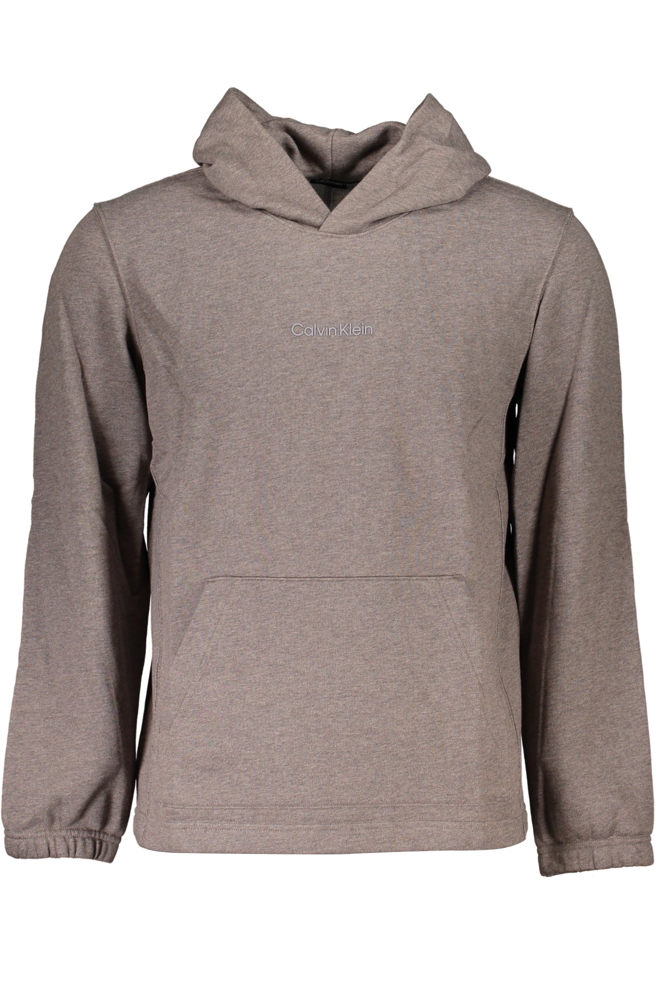Calvin Klein Sweatshirt Herren – Weisses Kapuzen-Sweatshirt ohne Reissverschluss Braun