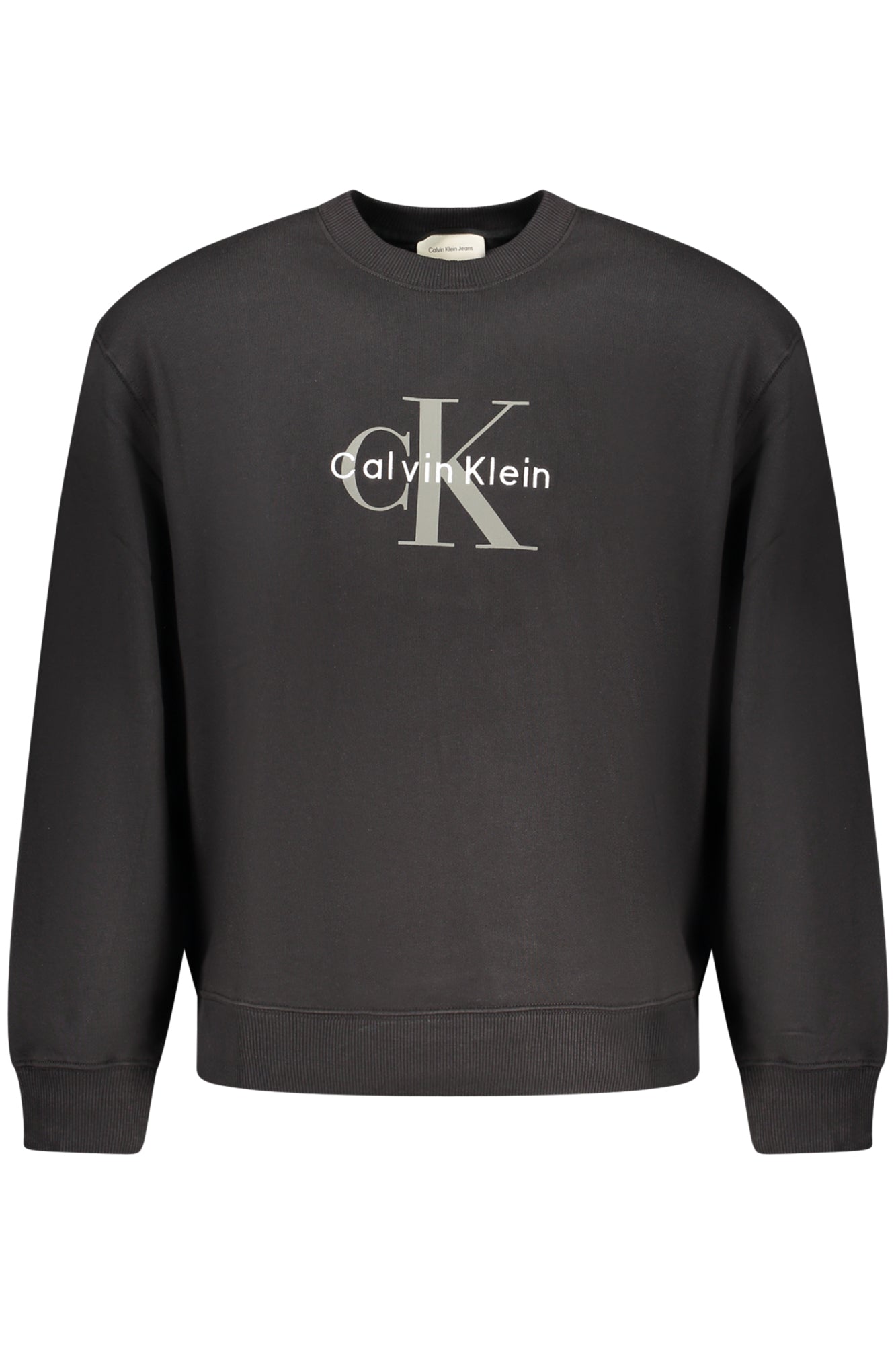 Calvin Klein Herren Schwarzes Sweatshirt Mit Reissverschluss Schwarz