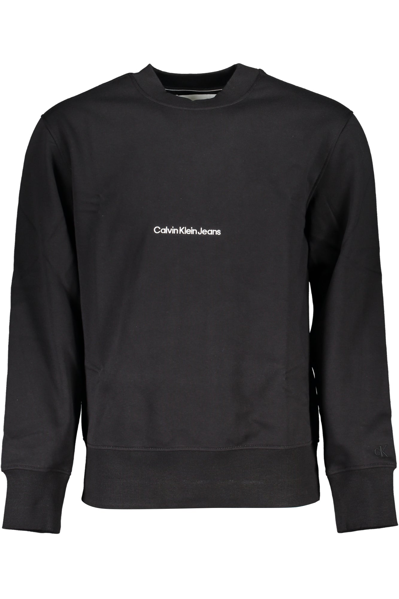 Calvin Klein Schwarzes Herren-Sweatshirt Mit Reissverschluss Schwarz