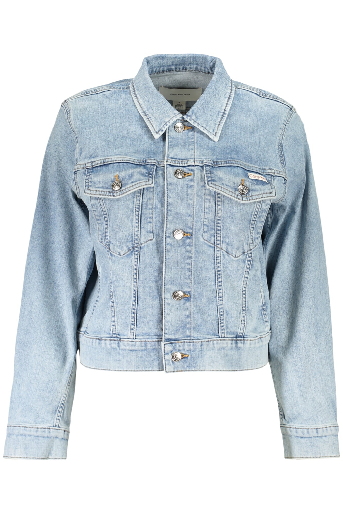 CALVIN KLEIN Damen Jacke – Jeans, mit Taschen online kaufen Hellblau