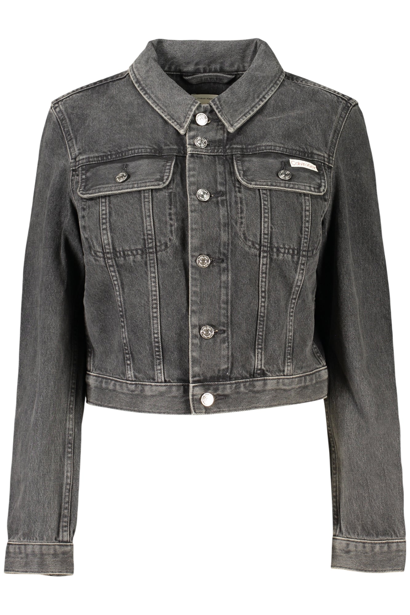 CALVIN KLEIN Damen Jacke – Jeans, mit Taschen online kaufen Schwarz