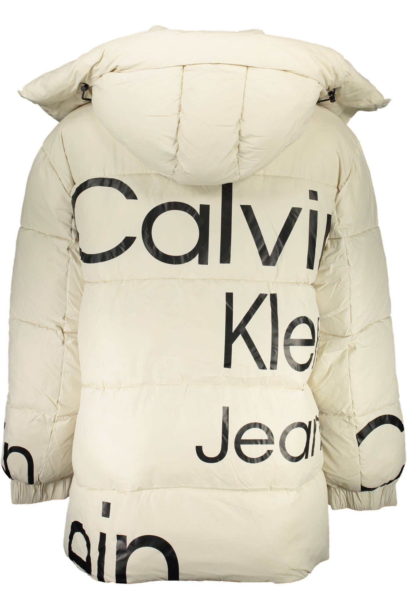 CALVIN KLEIN Herrenjacke beige – Recycelter Polyester mit Kapuze für Herbst/Winter Beige