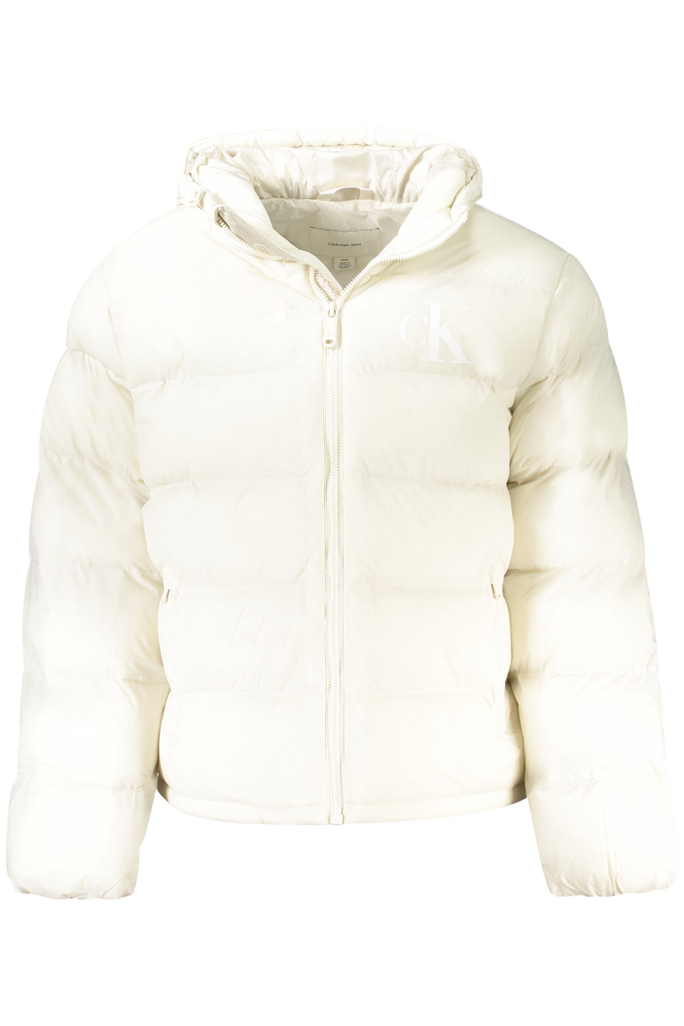 CALVIN KLEIN Herren Jacke – Langarm-Jacke, mit Kapuze Weiß