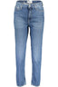 CALVIN KLEIN Damen-Jeans Blau – High Waist Denim mit verblasstem Effekt | soulluna.de Blau