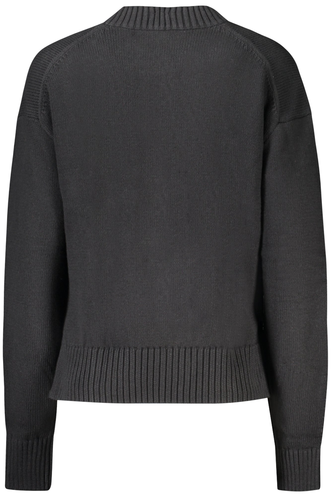 CALVIN KLEIN Schwarzer Pullover Damen – Stehkragen mit Logo-Stickerei | soulluna Schwarz