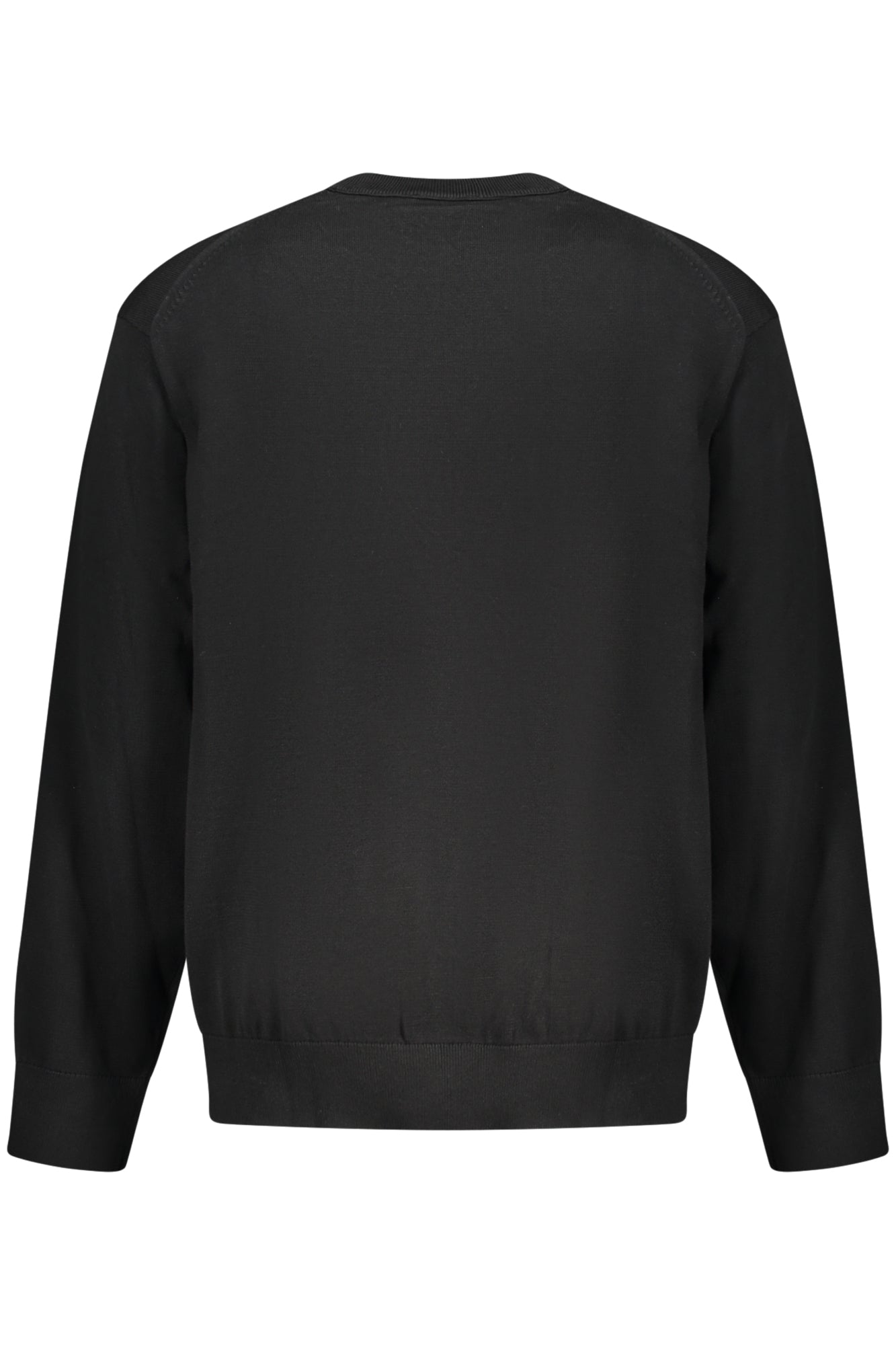CALVIN KLEIN Herrenpullover weiß – Runde Halsausschnitt mit Logo-Stickerei Schwarz
