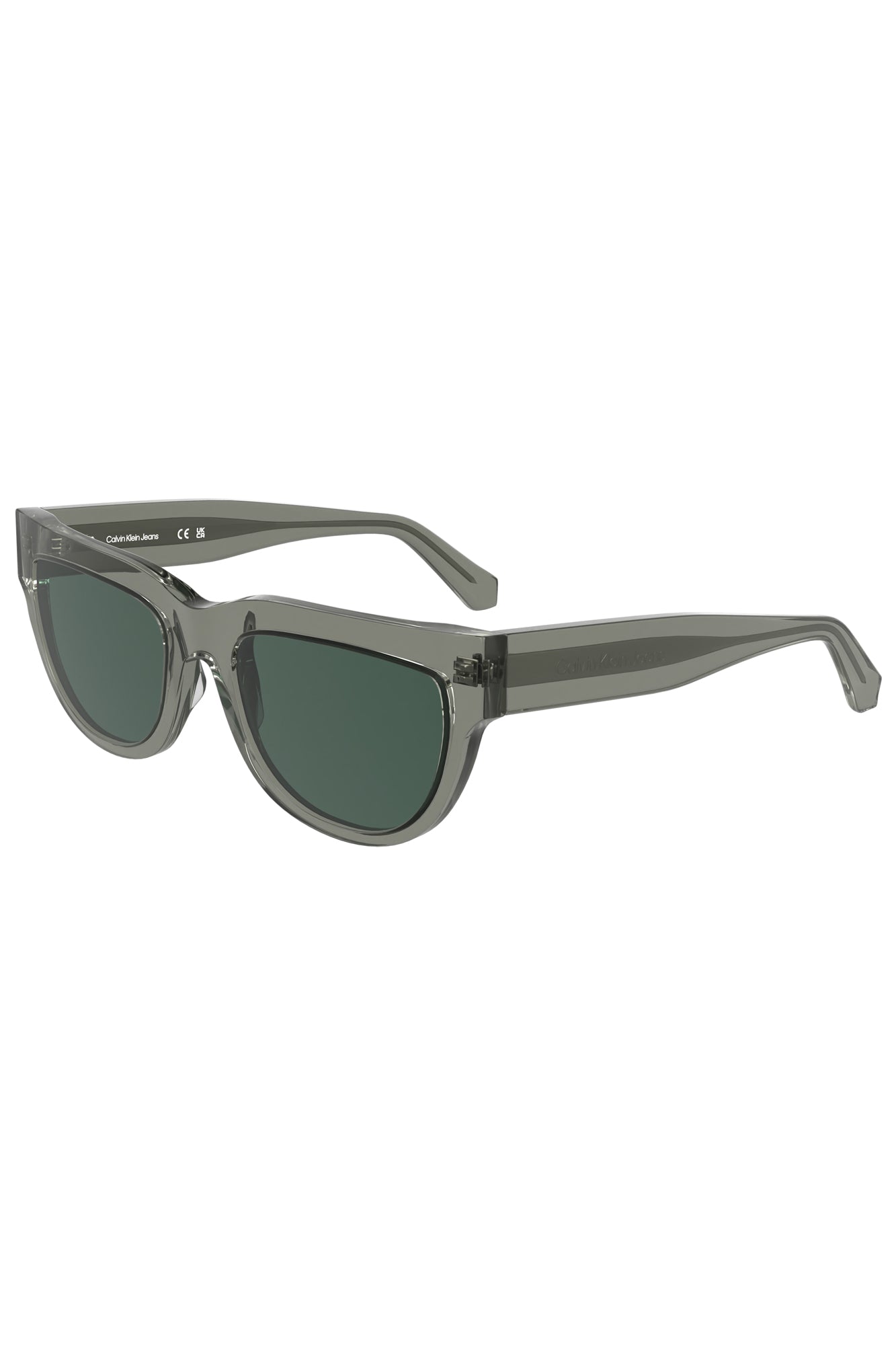 CALVIN KLEIN Damen Sonnenbrille Braun – Eckige Acetat-Brille für Frühjahr/Sommer Grau