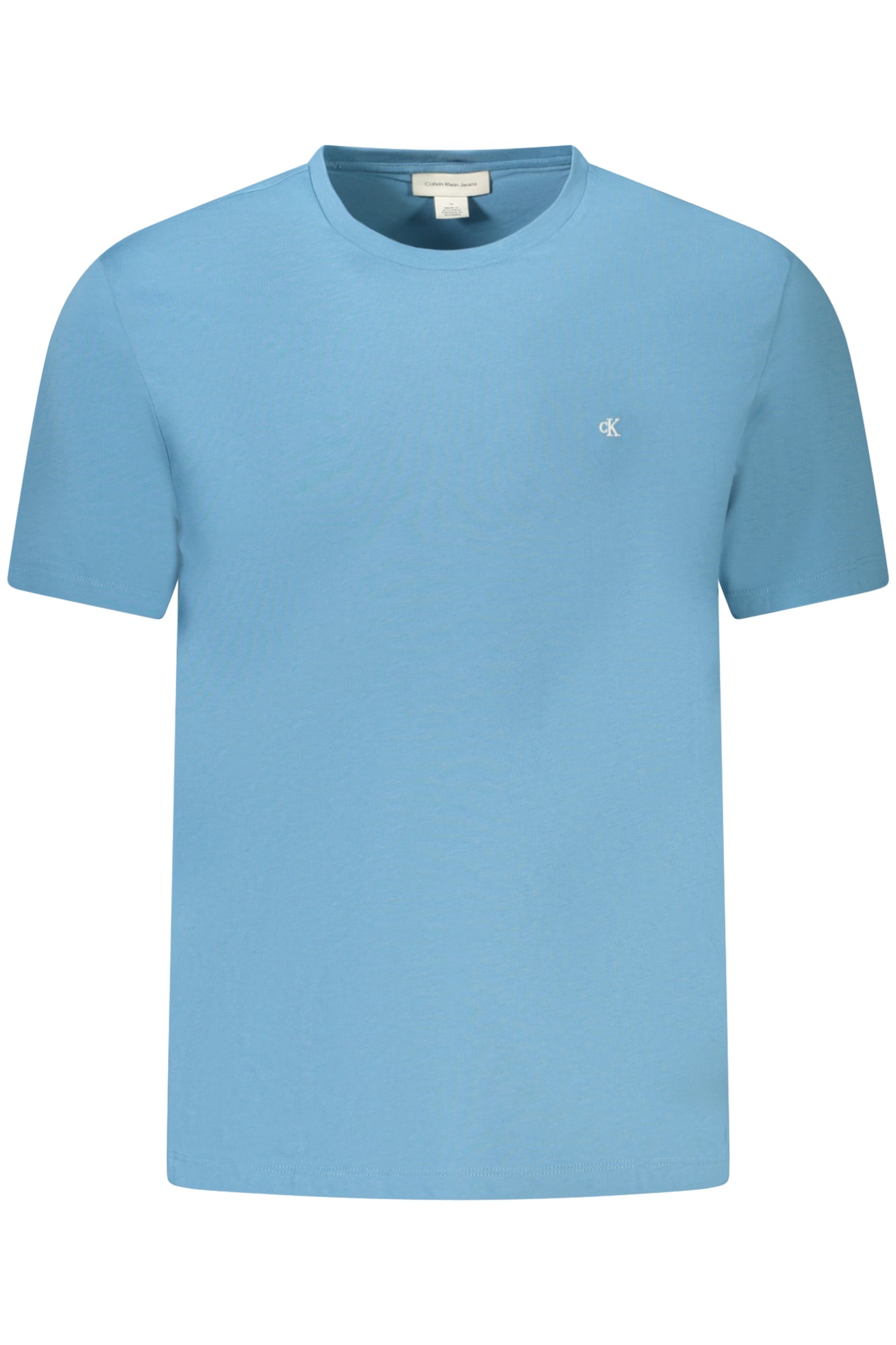 Calvin Klein Herren Kurzarm T-Shirt Weiss Hellblau
