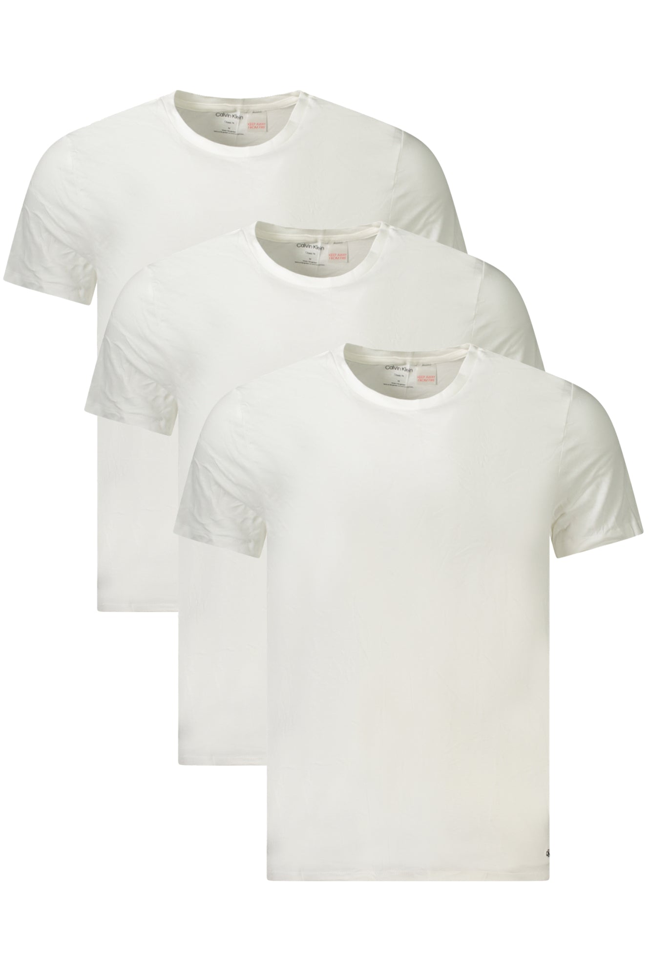 Calvin Klein Herren Kurzarm T-Shirt Weiss Weiß Hauptbild