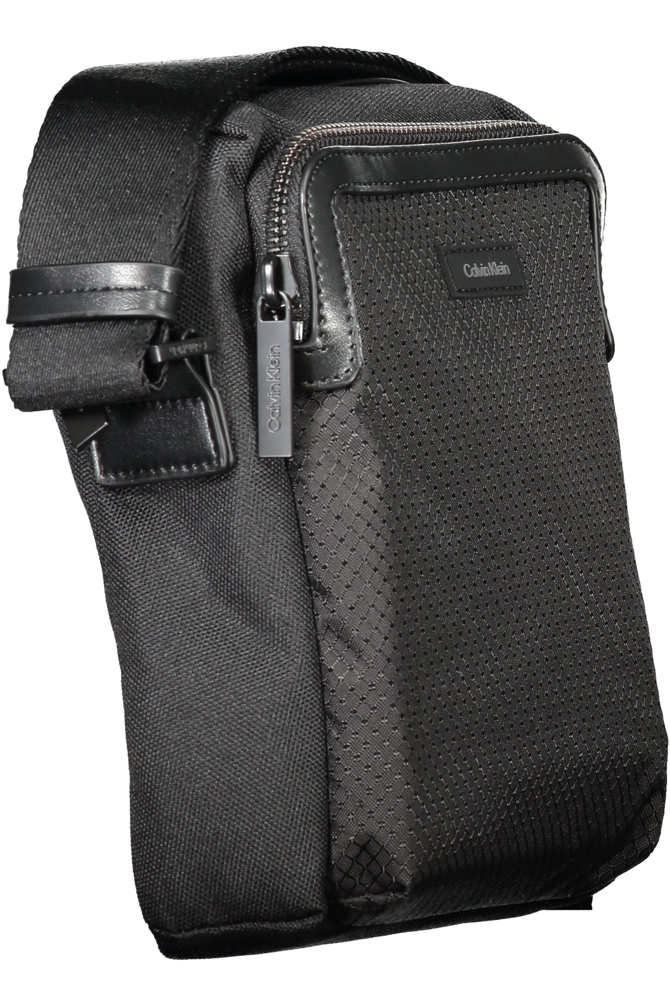 CALVIN KLEIN Herren Schultertasche Schwarz – Recyceltes Polyester & verstellbarer Gurt Schwarz