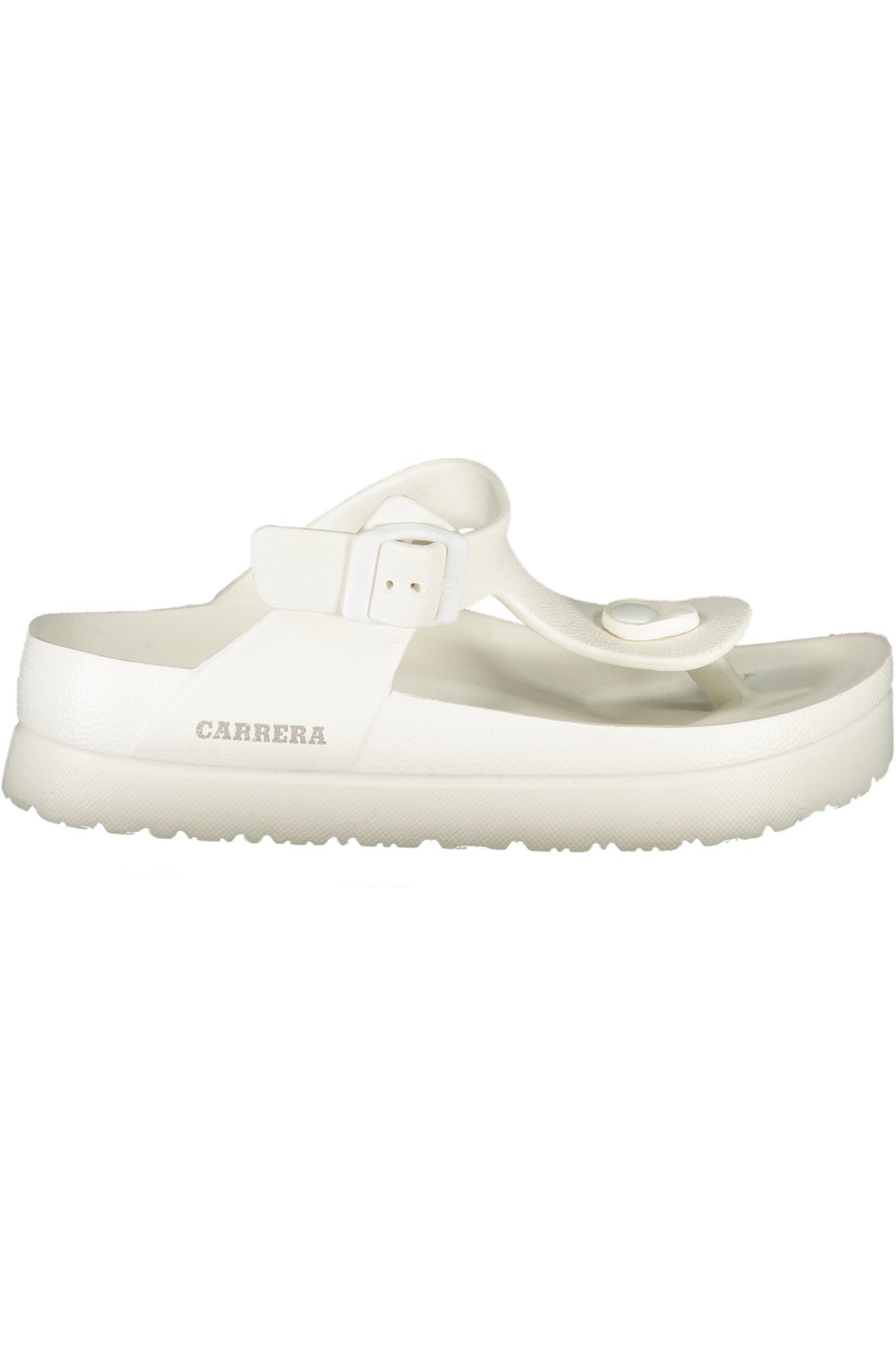 CARRERA Hausschuhe Damen – Weiße Flip-Flops mit Knöchelschnalle | soulluna.de Weiß