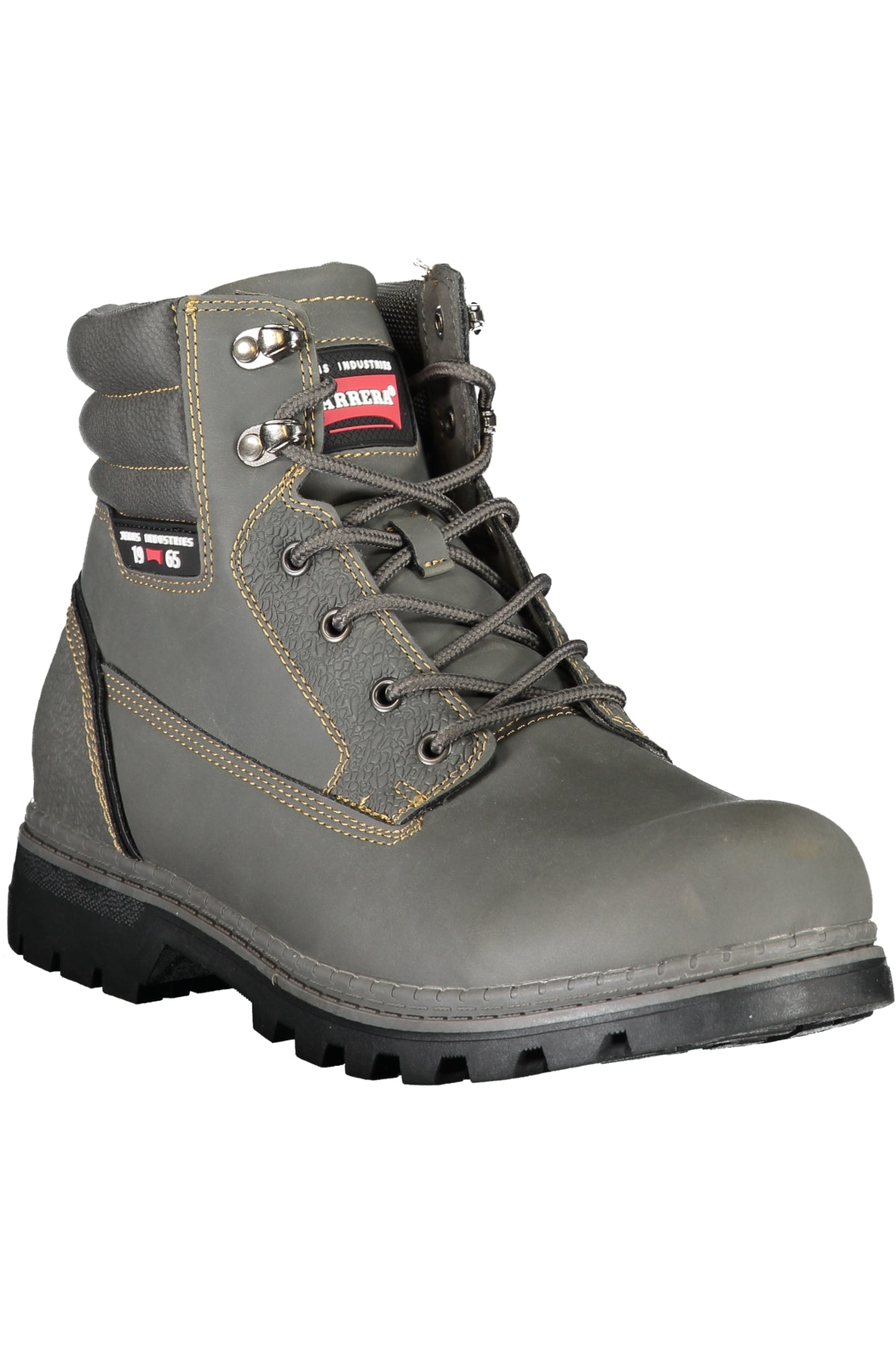 Carrera Graue Herren-Stiefeletten – Schnürstiefel mit Kontrastdetails für Herbst/Winter Grau
