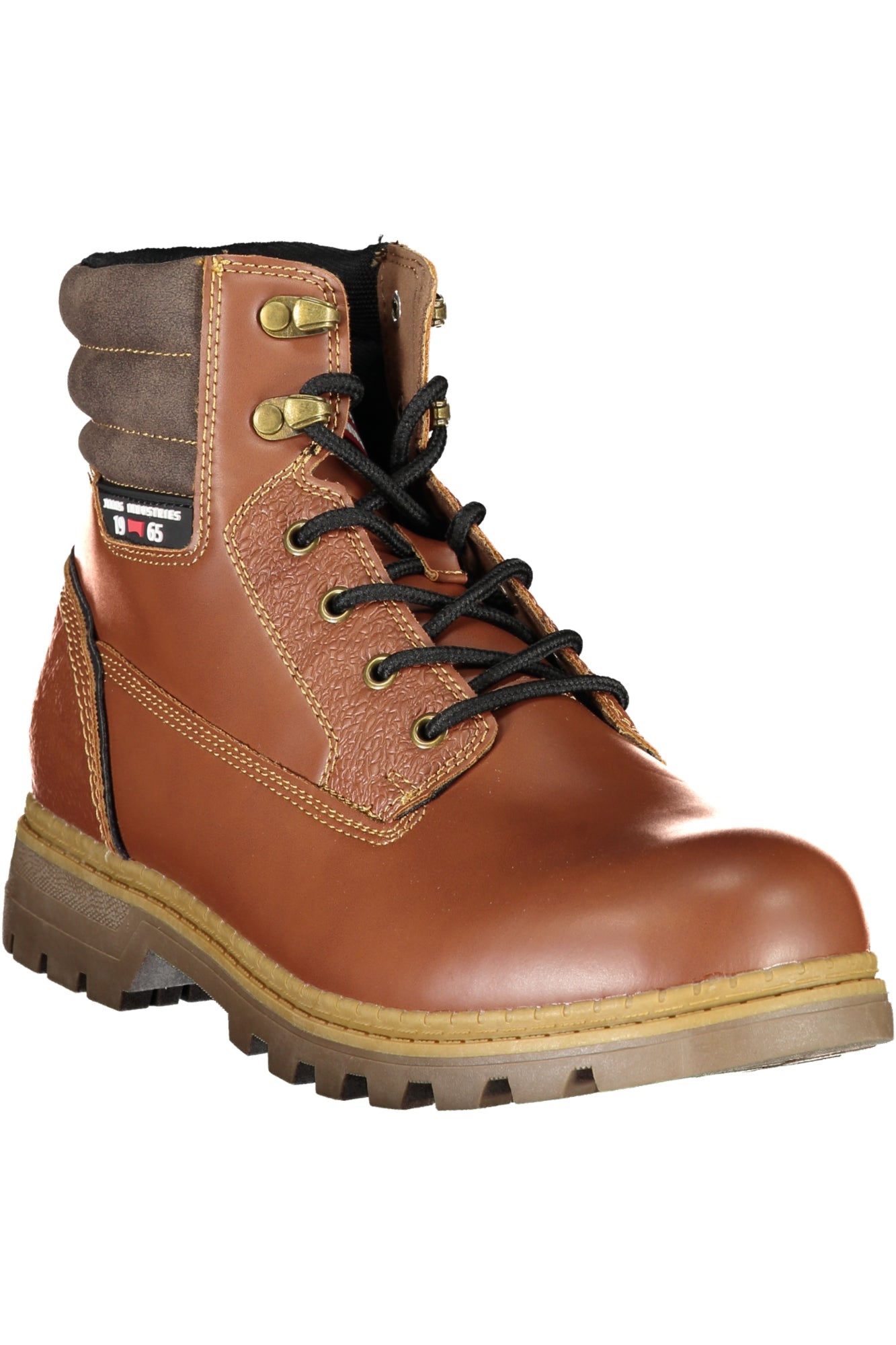 Carrera Graue Herren-Stiefeletten – Schnürstiefel mit Kontrastdetails für Herbst/Winter Braun