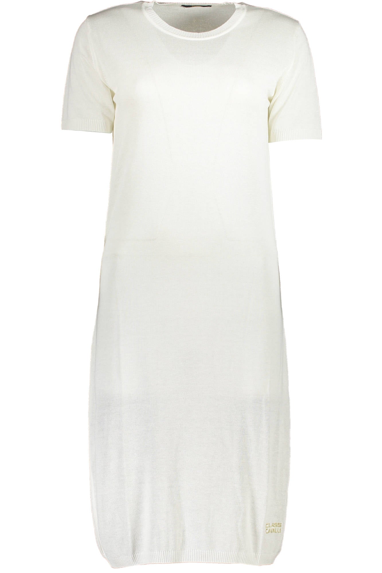 Cavalli Class Kurzes Kleid Damen Weiss – Stickerei-Detail für Frühjahr/Sommer Weiß