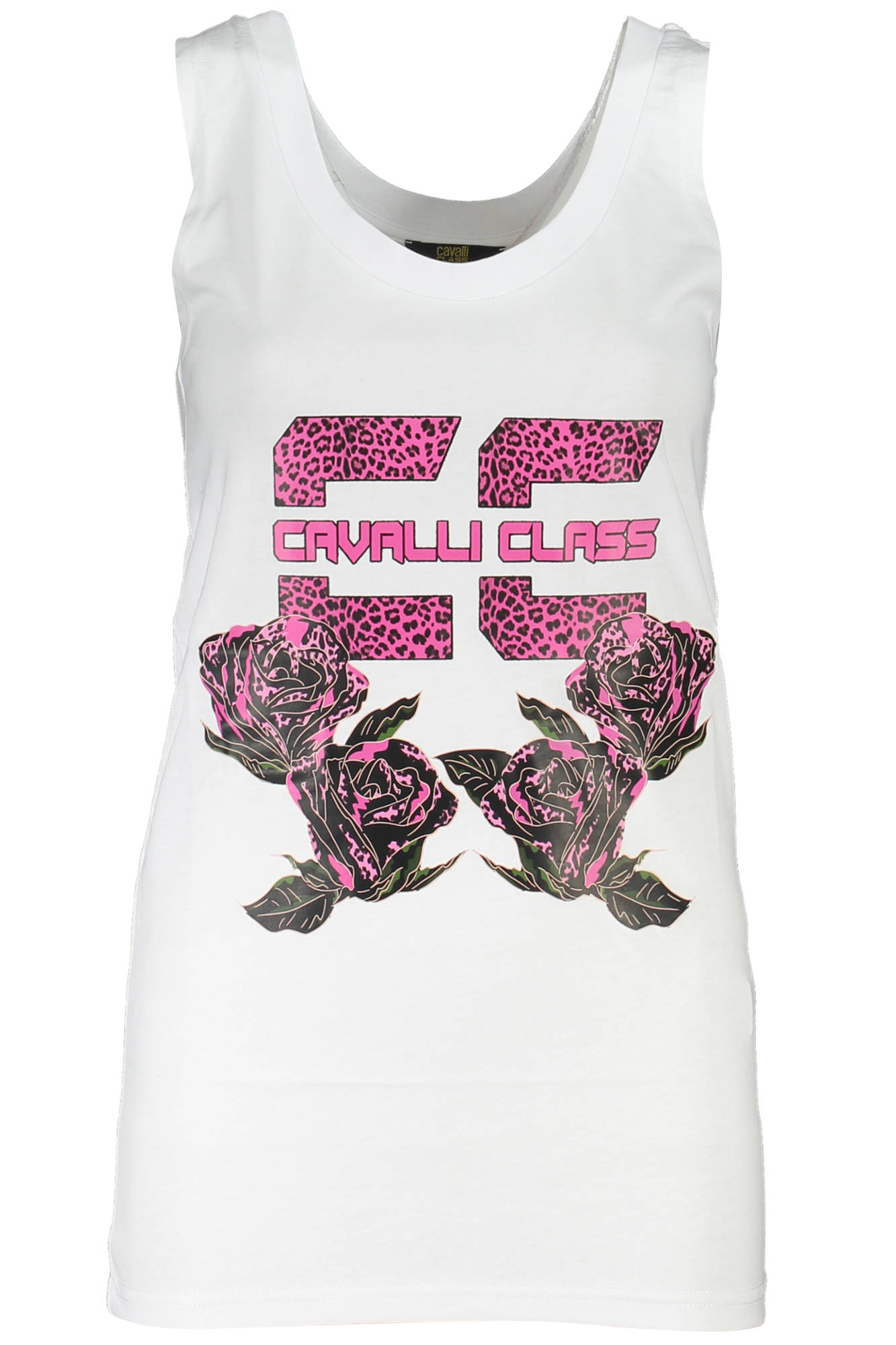 Cavalli Class Damen Tanktop Weiß – 100% Baumwolle für Sommer & Freizeit Weiß Hauptbild