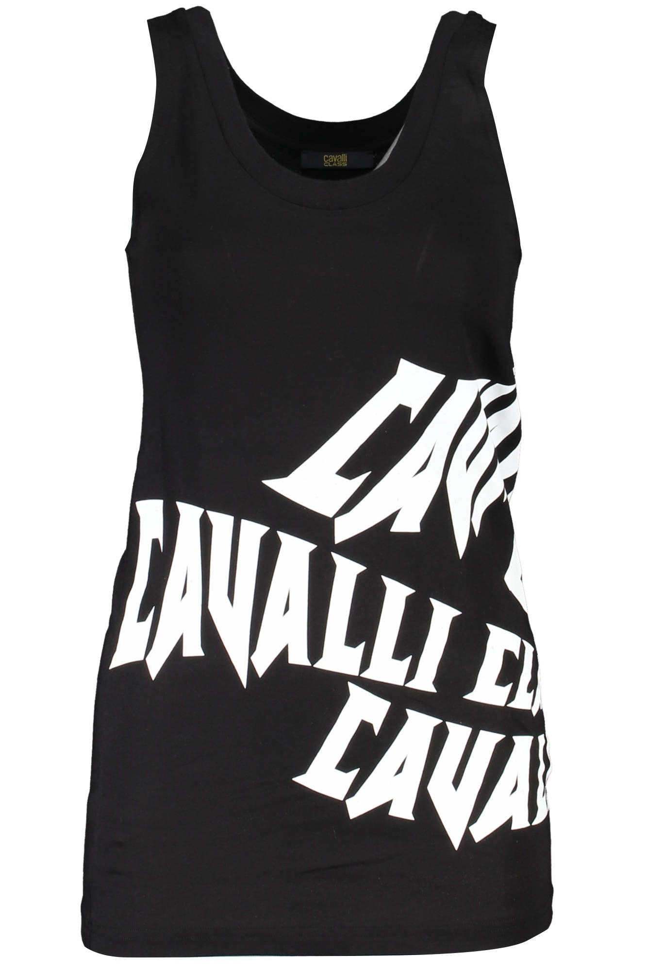 Cavalli Class Damen Tanktop Schwarz – 100% Baumwolle für Sommer & Freizeit Schwarz