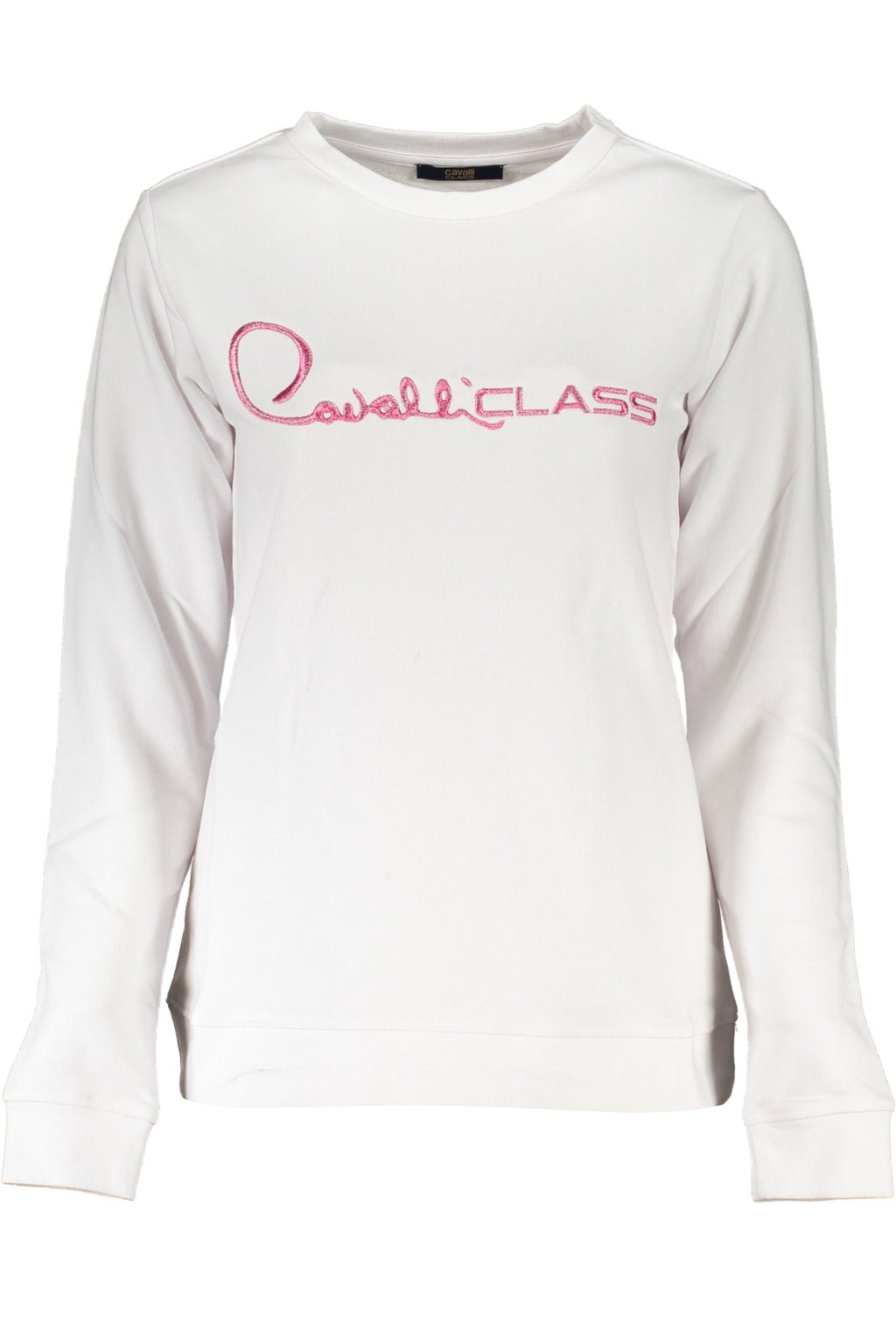CAVALLI CLASS WEISSES SWEATSHIRT FÜR DAMEN OHNE REISSVERSCHLUSS