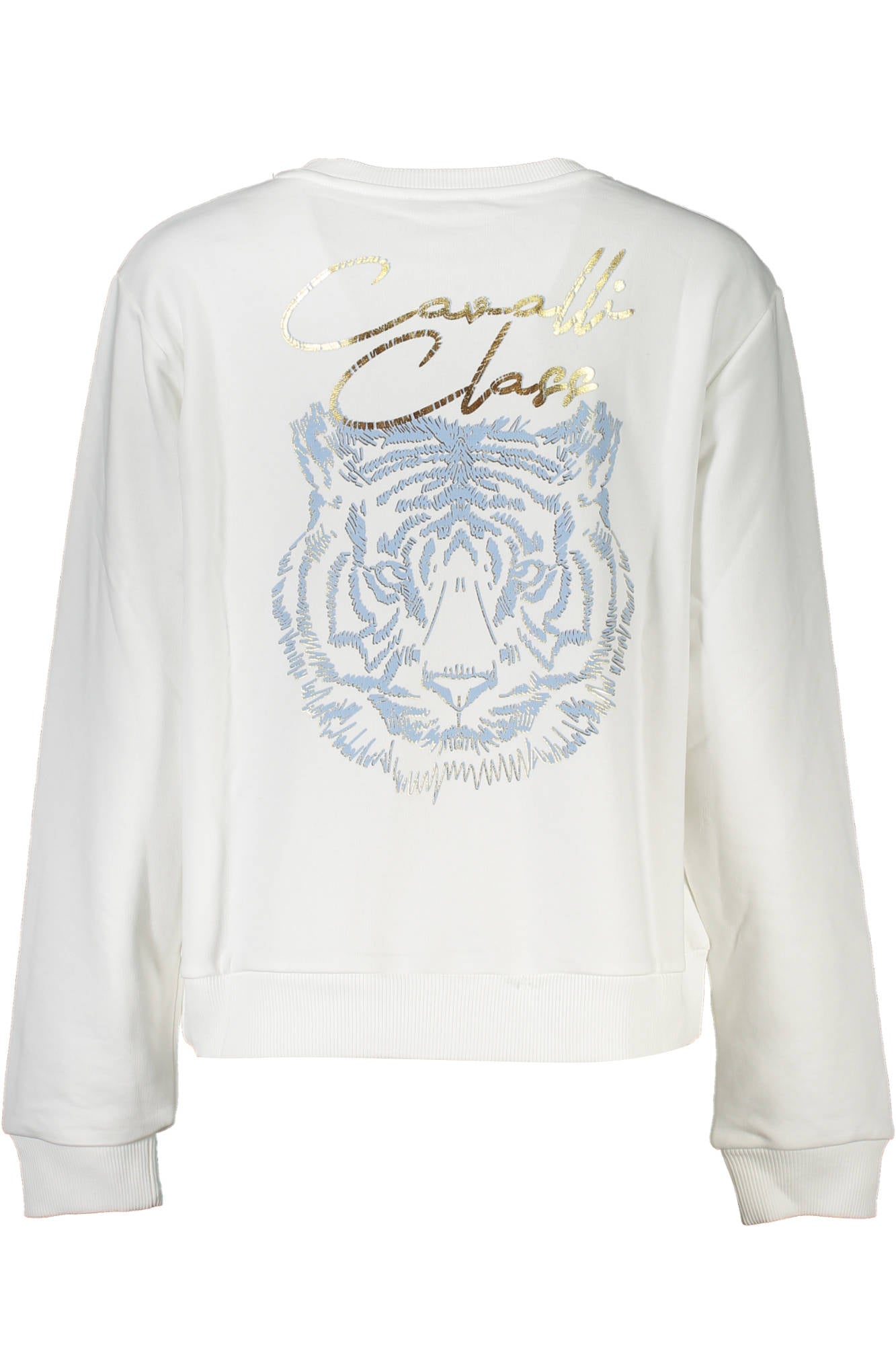 Cavalli Class Sweatshirt Ohne Reissverschluss Damen Weiss Weiß
