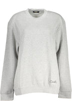 CAVALLI CLASS GRAUES SWEATSHIRT MIT REISSVERSCHLUSS FÜR DAMEN