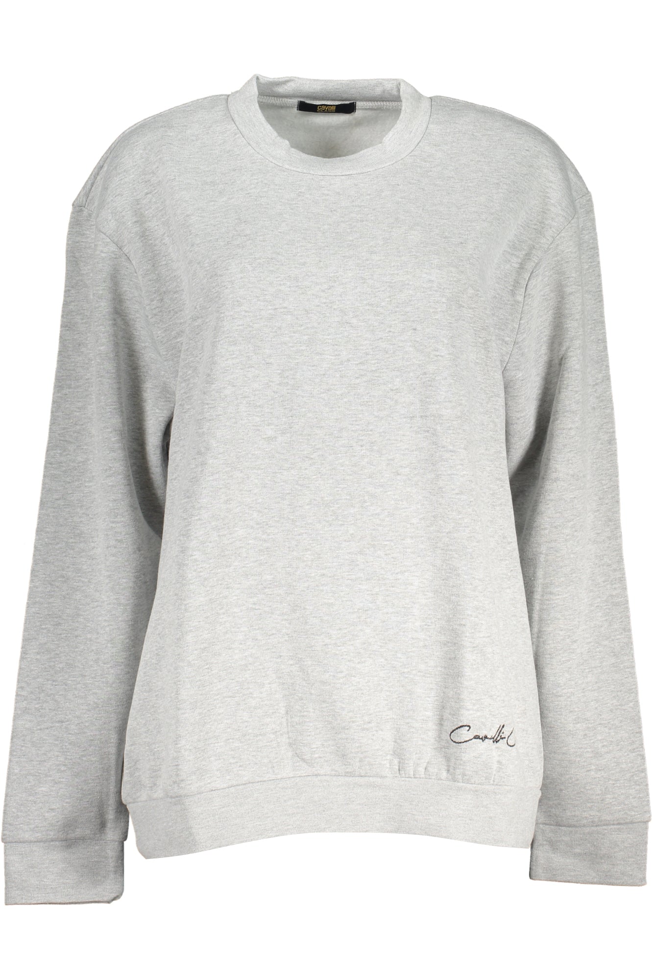 CAVALLI CLASS GRAUES SWEATSHIRT MIT REISSVERSCHLUSS FÜR DAMEN