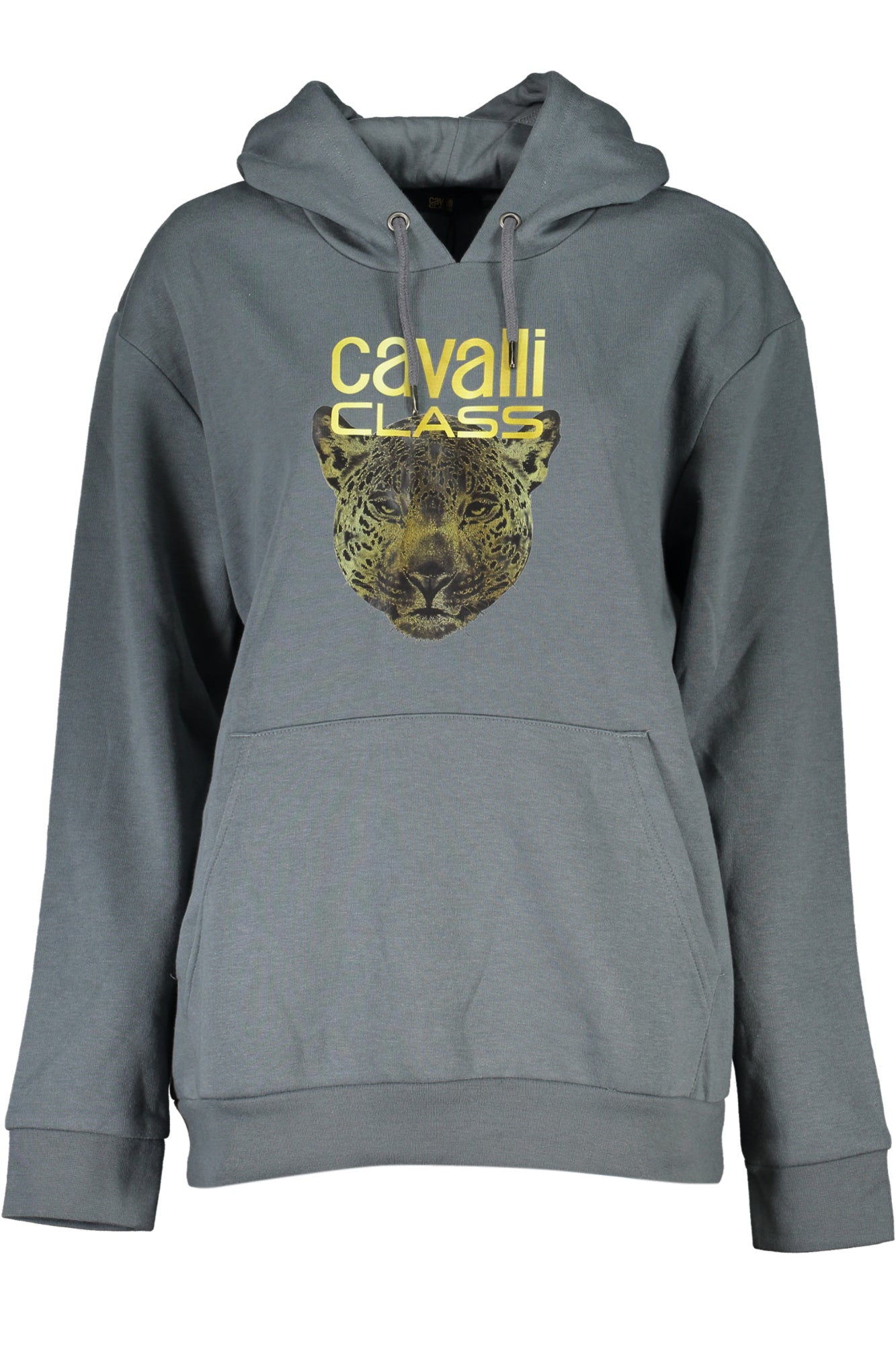 Cavalli Class Sweatshirt Damen – Graues Kapuzenpullover mit Reißverschluss Grau Hauptbild