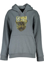 CAVALLI CLASS GRAUES SWEATSHIRT MIT REISSVERSCHLUSS FÜR DAMEN