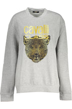 CAVALLI CLASS GRAUES SWEATSHIRT MIT REISSVERSCHLUSS FÜR DAMEN