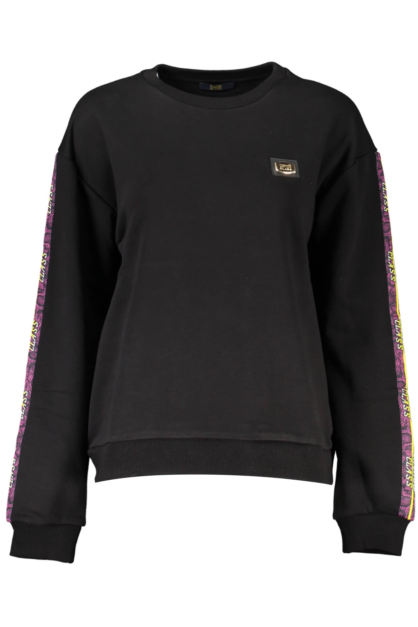 Cavalli Class Sweatshirt Damen – Rundle Ausschnitt mit Logo-Print | soulluna.de Schwarz Hauptbild