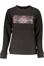 CAVALLI CLASS DAMEN-SWEATSHIRT MIT REISSVERSCHLUSS SCHWARZ