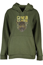 CAVALLI CLASS DAMEN-SWEATSHIRT MIT REISSVERSCHLUSS GRÜN