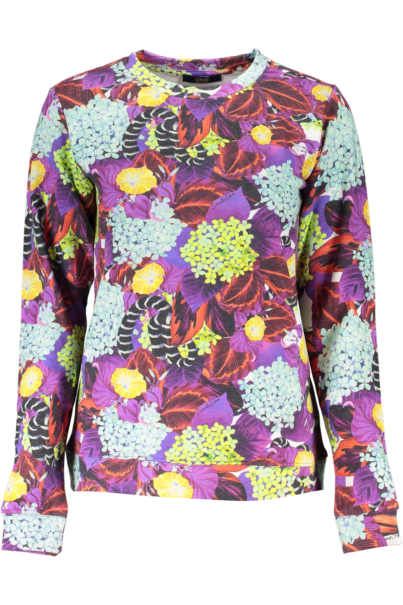 Cavalli Class Damen-Sweatshirt Ohne Reissverschluss Lila Violett Hauptbild