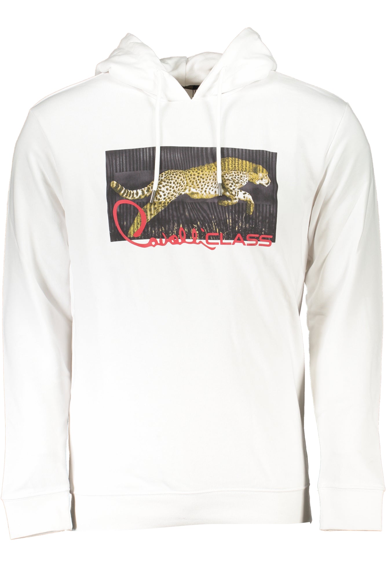 Cavalli Class Weisses Sweatshirt Für Herren Mit Reissverschluss Weiß