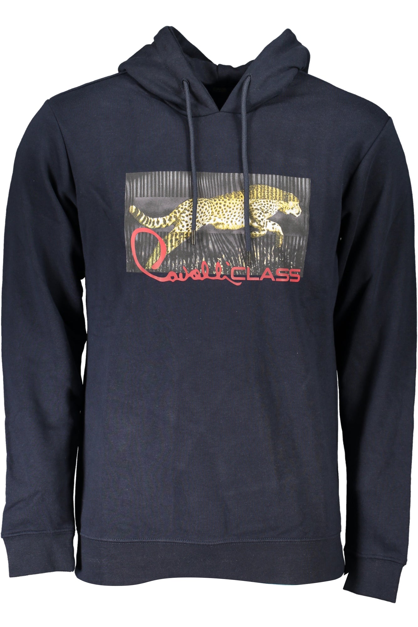 Cavalli Class Weisses Sweatshirt Für Herren Mit Reissverschluss Blau