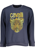 CAVALLI CLASS BLAUES SWEATSHIRT FÜR HERREN MIT REISSVERSCHLUSS