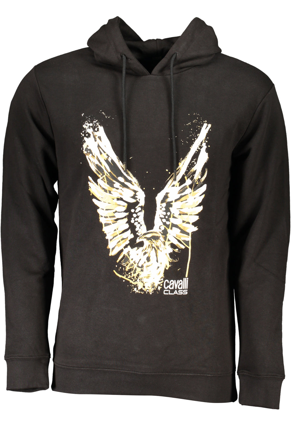 CAVALLI CLASS SCHWARZES HERREN-SWEATSHIRT MIT ZIP-OUT