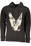 CAVALLI CLASS SCHWARZES HERREN-SWEATSHIRT MIT ZIP-OUT