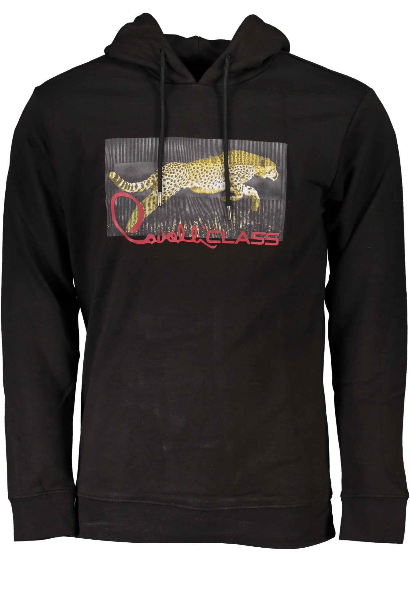 Cavalli Class Weisses Sweatshirt Für Herren Mit Reissverschluss Schwarz