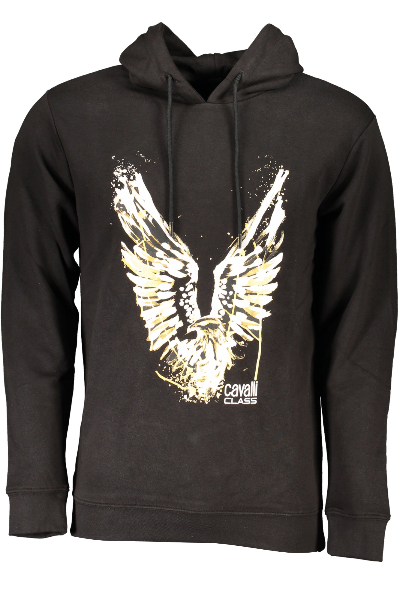Cavalli Class Weisses Sweatshirt Für Herren Mit Reissverschluss Schwarz