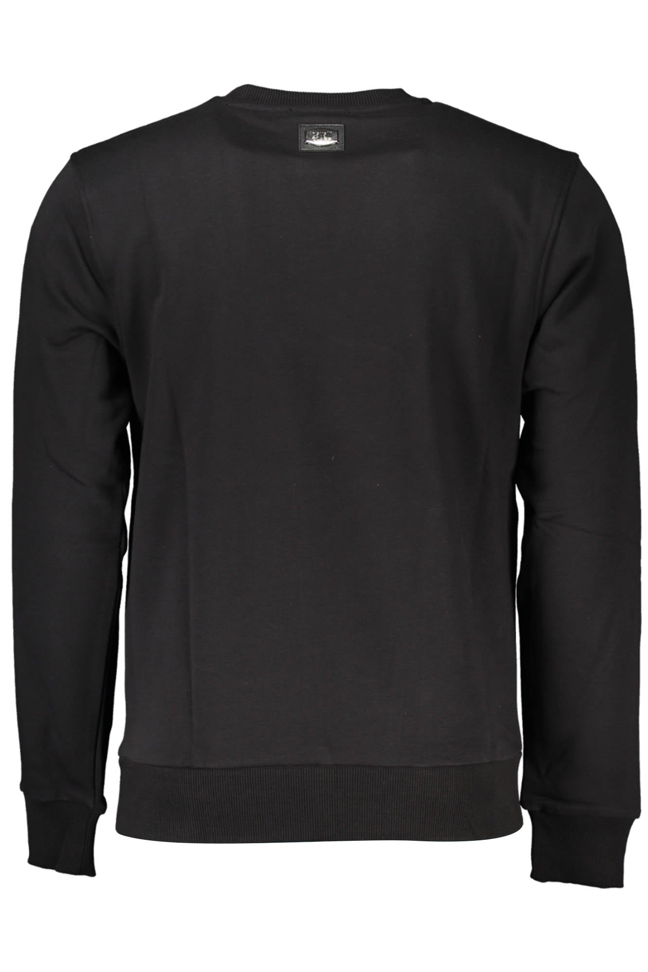 Cavalli Class Sweatshirt Herren – Schwarz, Rundhalsausschnitt mit Stickerei Schwarz
