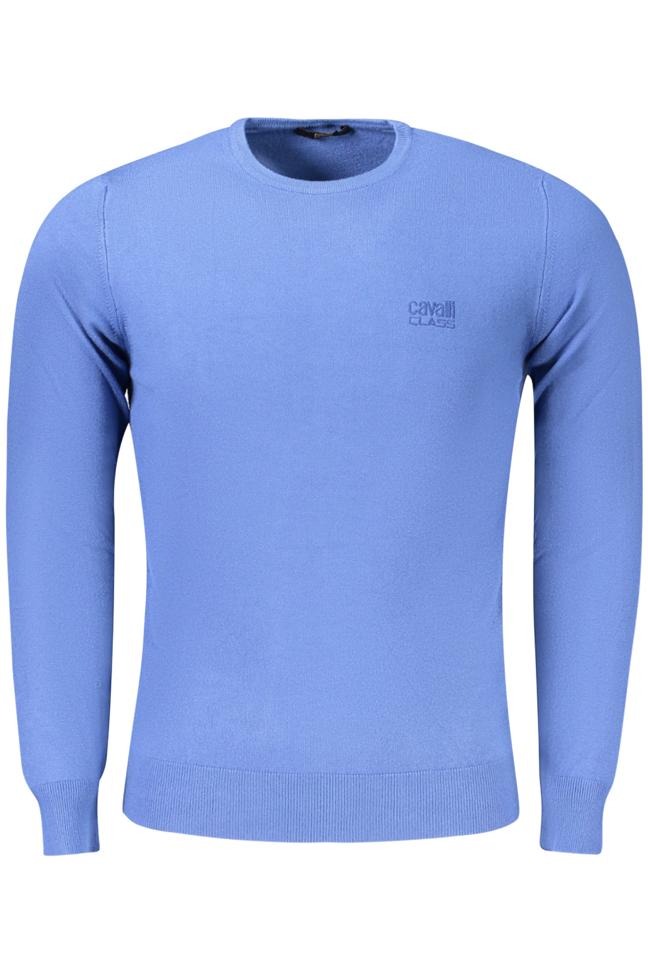 Cavalli Class Herrenpullover Grün – Langarm-Sweatshirt mit Logo-Stickerei Blau
