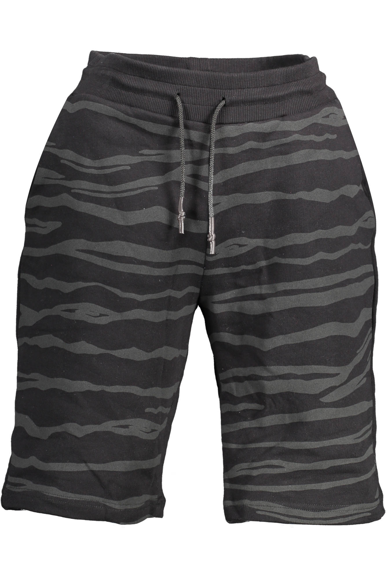 Cavalli Class Herren Bermudashose Schwarz – Elastische Jogginghose für Sport & Freizeit Schwarz