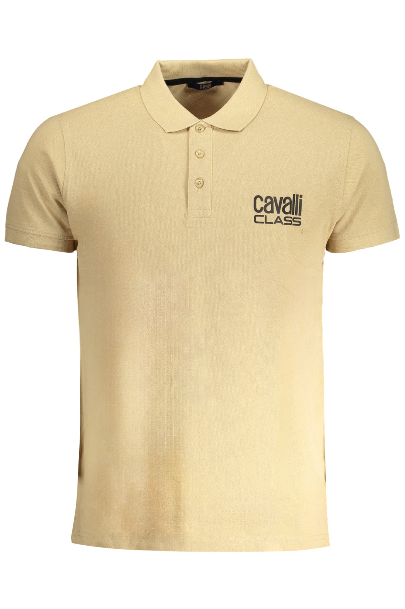 CAVALLI CLASS HERREN-KURZÄRMELIGES POLOSHIRT BEIGE