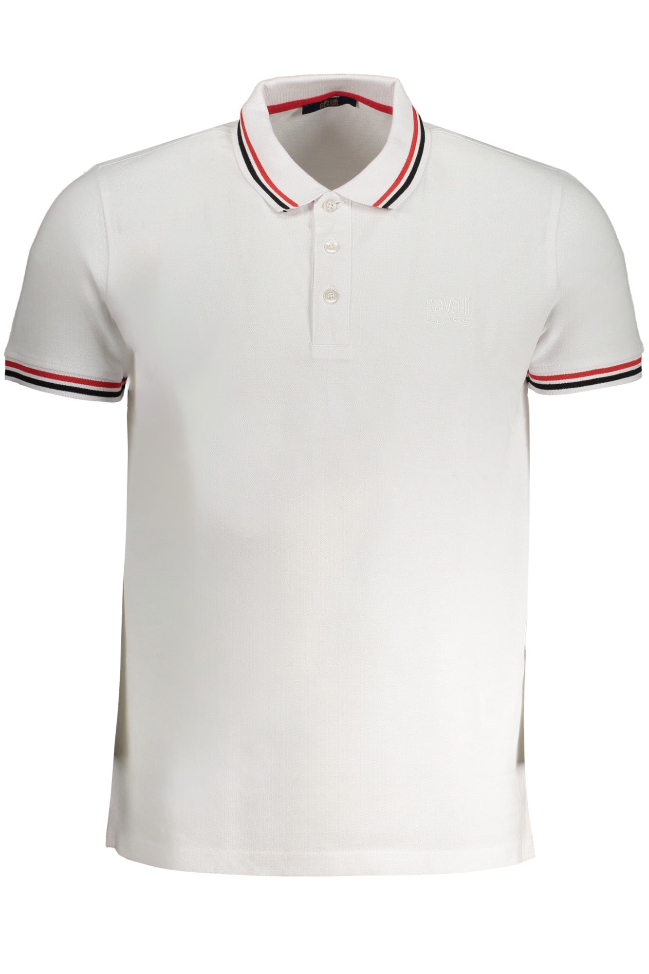 CAVALLI CLASS Poloshirt Herren – Grünes Kurzärmeliges Polo mit Stickerei Weiß