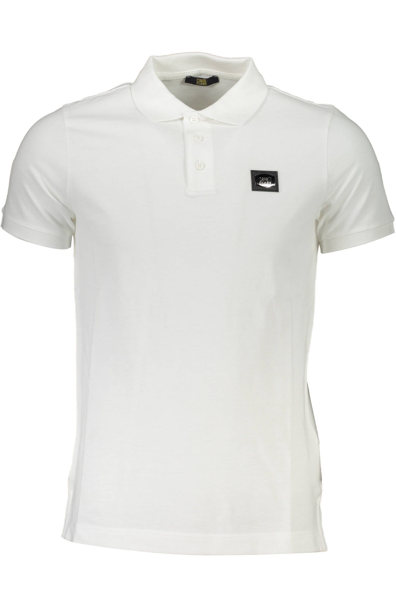 CAVALLI CLASS POLO KURZARM HERREN WEISS
