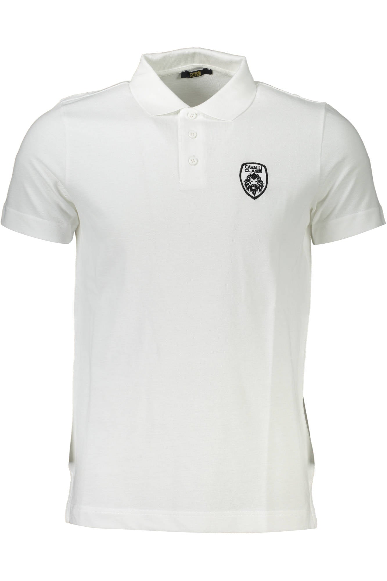 CAVALLI CLASS POLO KURZARM HERREN WEISS