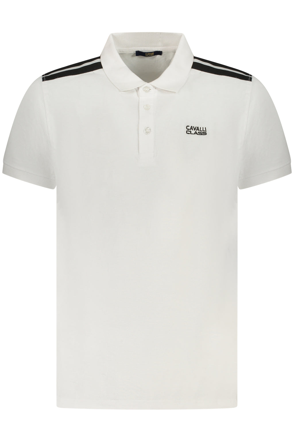 CAVALLI CLASS POLO KURZARM HERREN WEISS