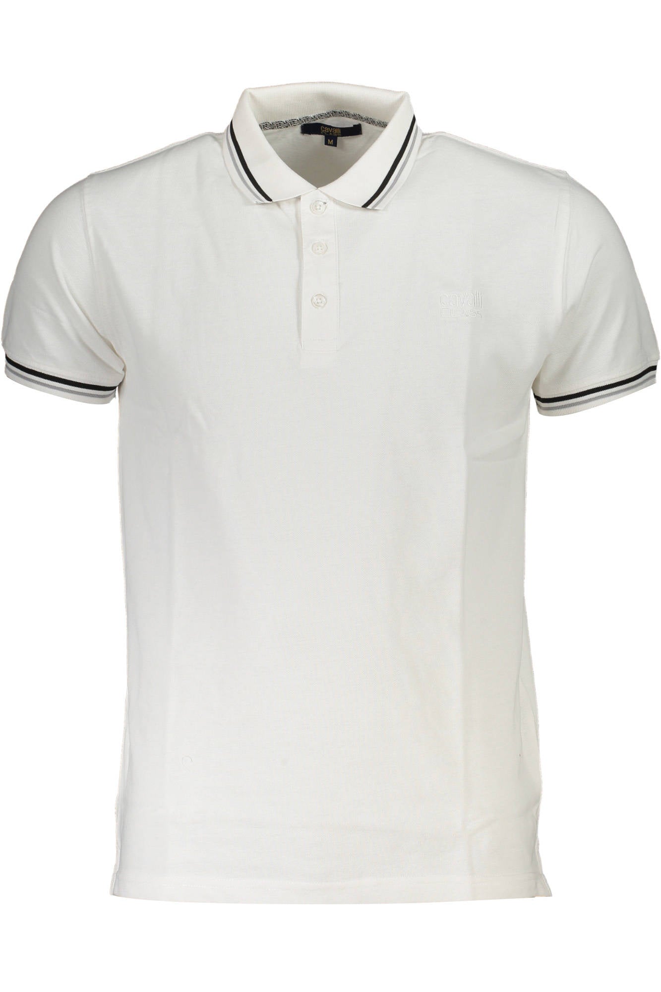 CAVALLI CLASS POLO KURZARM HERREN WEISS