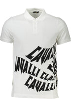 CAVALLI CLASS POLO KURZARM HERREN WEISS